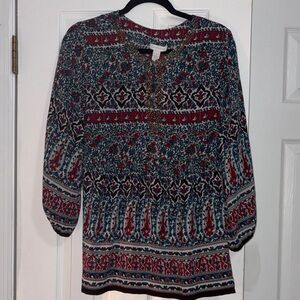 🏝️Charter Club Bohemian Print Women's Top - Multicolor Size 14
